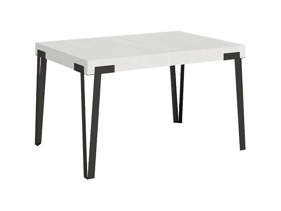 Petite table extensible carrée 90x90-246 Konta-Couleur Blanc