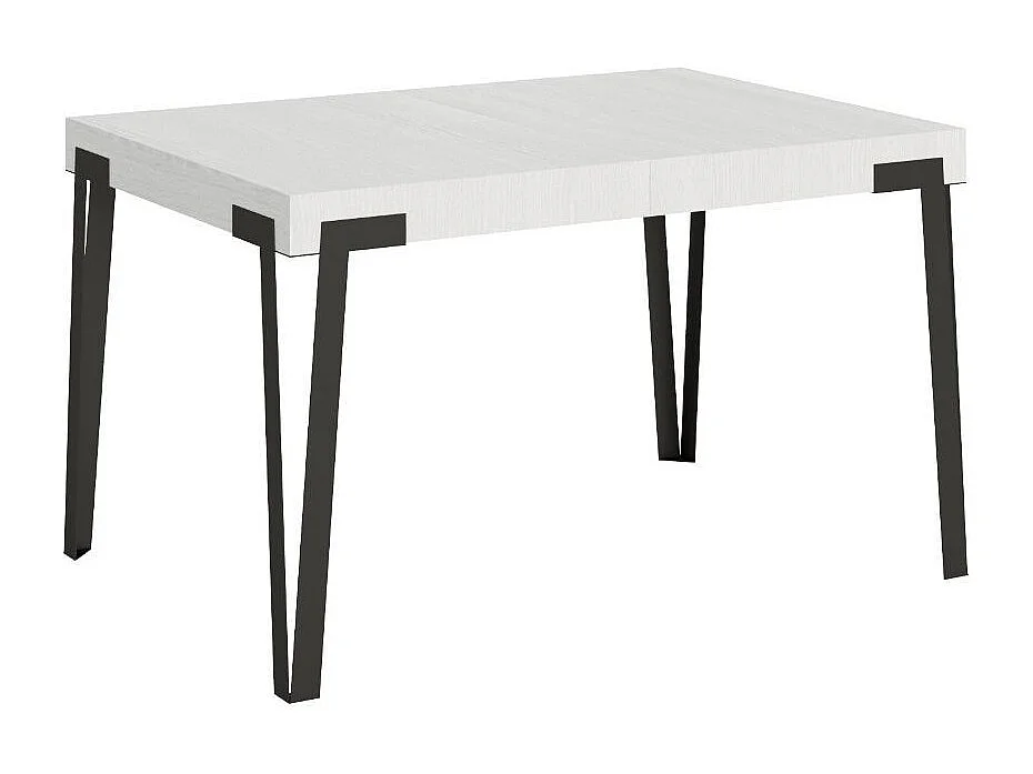 Petite table extensible carrée 90x90-246 Konta-Couleur Blanc
