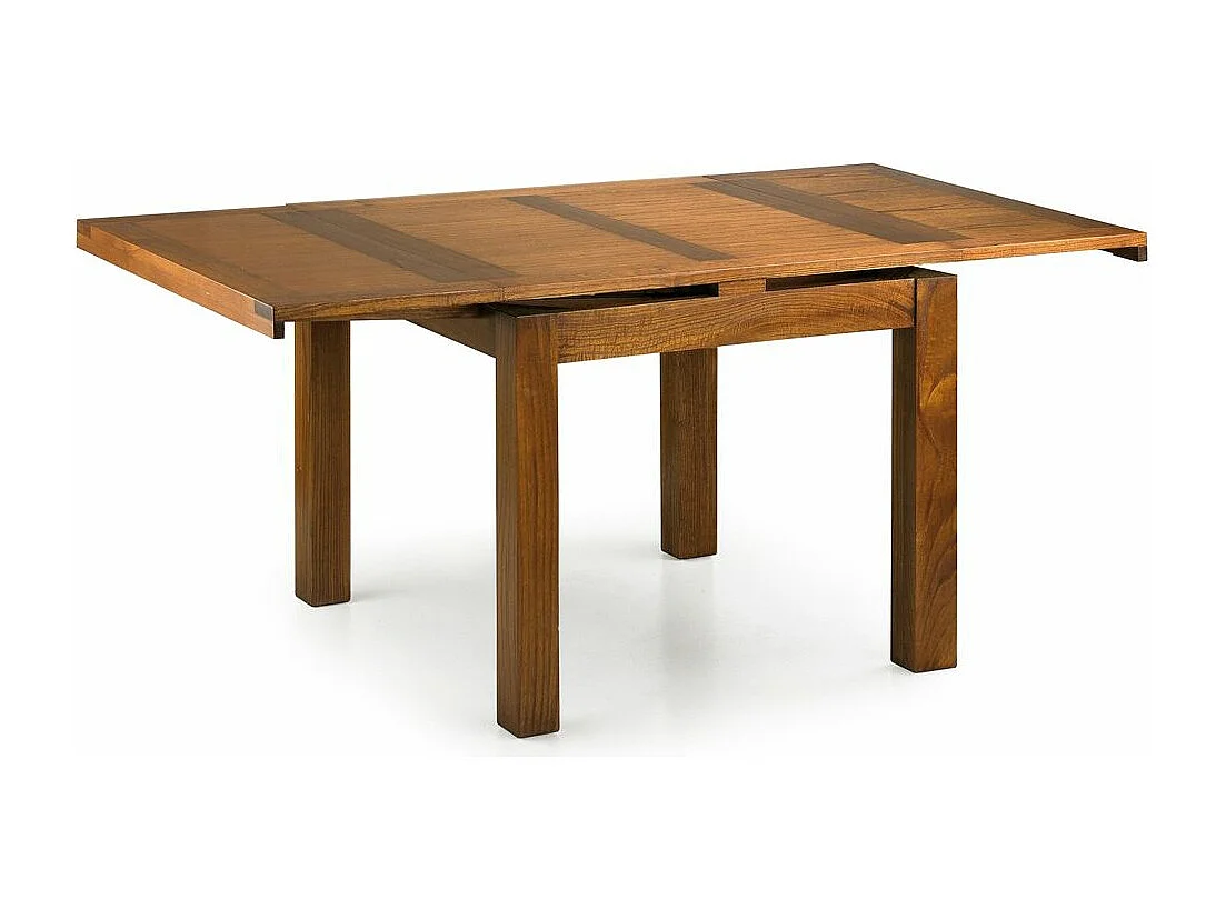 Table de repas carrée extensible en bois massif de Mindy Orka 95-180cm