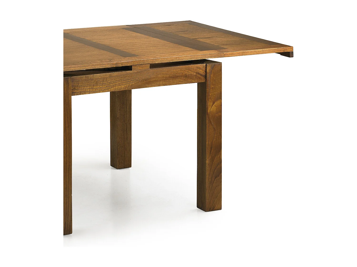 Table de repas carrée extensible en bois massif de Mindy Orka 95-180cm