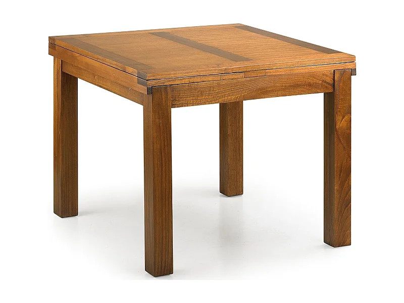 Mindy Orka uitschuifbare vierkante massief houten eettafel 95/180 cm