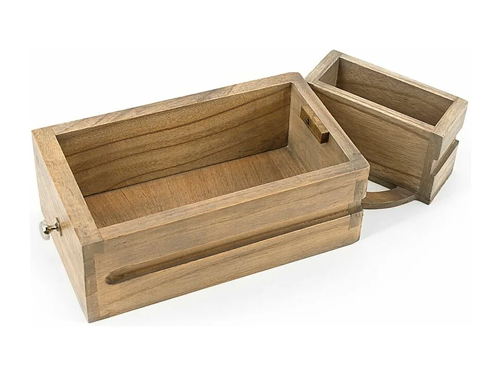 Vitrina mindy madera maciza natural 2 cajones 4 puertas Mazari 100 cm