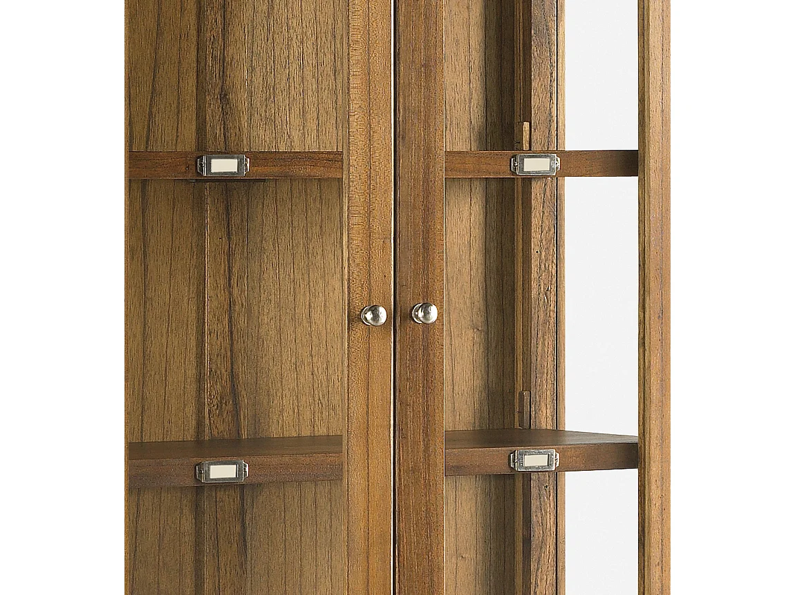 Vitrine en bois massif de Mindy 4 portes 2 tiroirs Sotchy 85cm