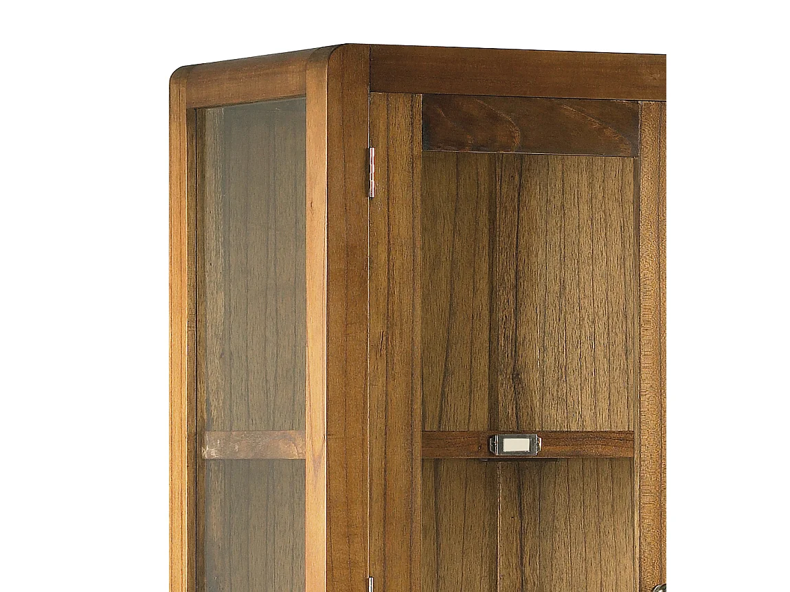 Vitrine en bois massif de Mindy 4 portes 2 tiroirs Sotchy 85cm