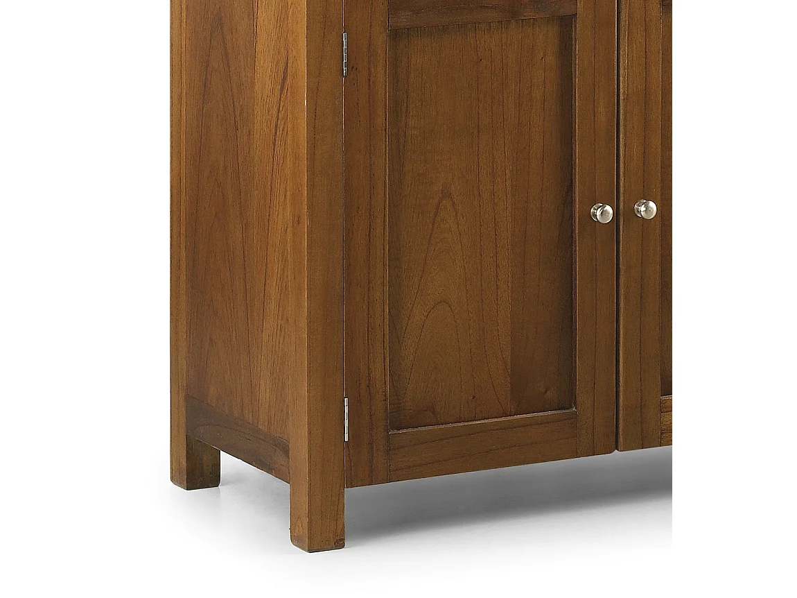 Vitrine en bois massif de Mindy 4 portes 2 tiroirs Sotchy 85cm