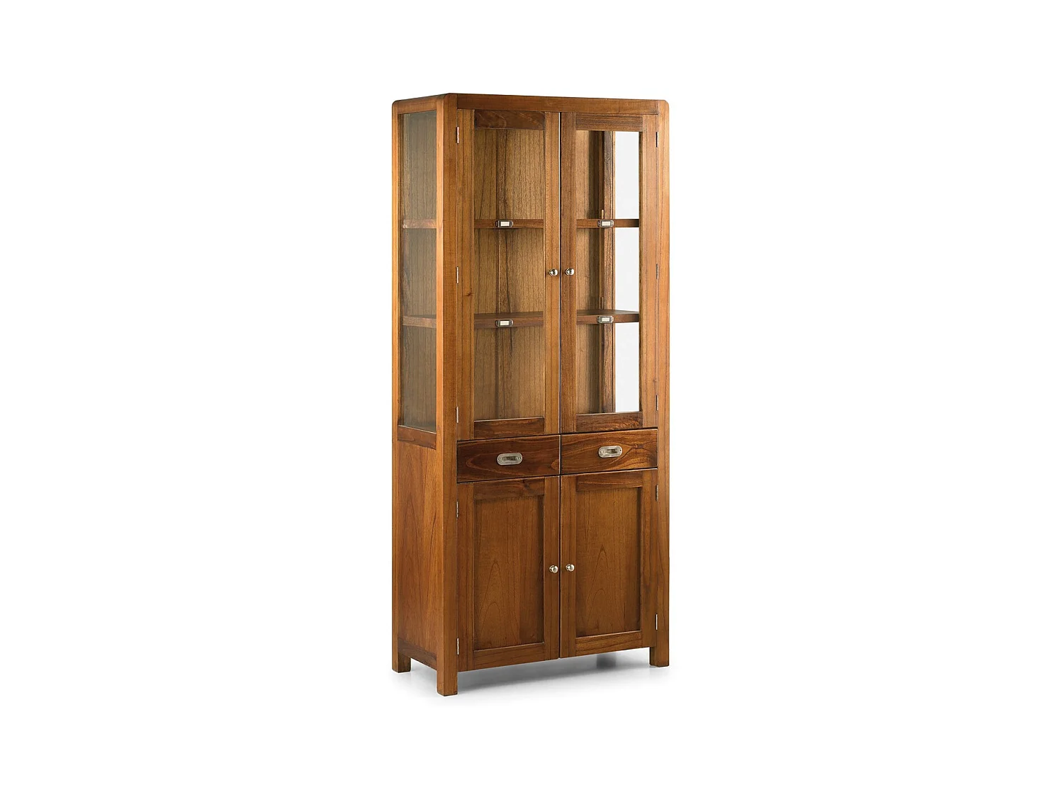Vitrine en bois massif de Mindy 4 portes 2 tiroirs Sotchy 85cm
