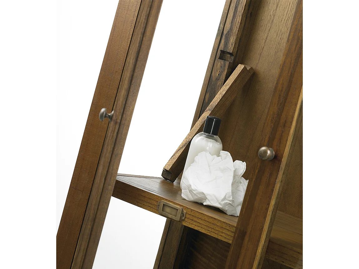 Vitrine en bois massif de Mindy 4 portes 4 tiroirs 2 étagères Orka 115cm