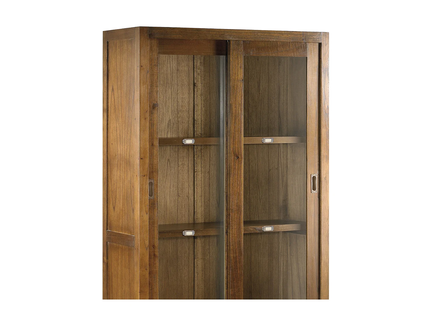 Vitrina Mindy madera maciza 2 puertas 4 cajones Orka 100 cm