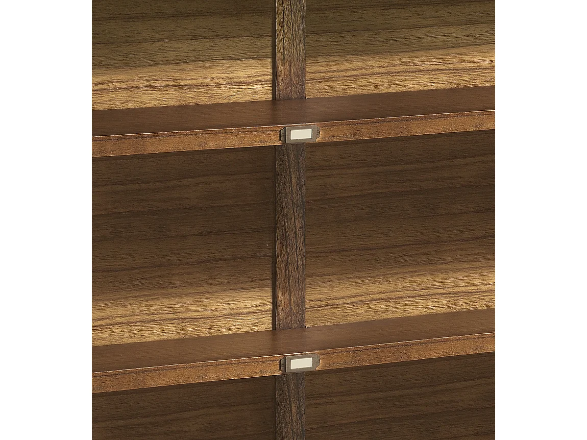 Vitrine en bois massif de Mindy 2 portes coulissantes 3 étagères Orka 120cm