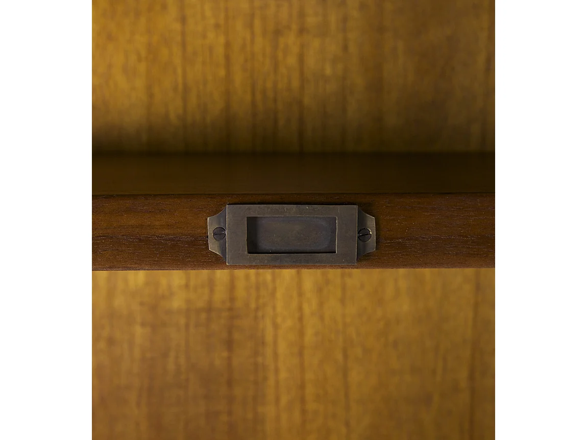 Vitrina 2 puertas 6 cajones madera maciza de mindi Kretos 105 cm