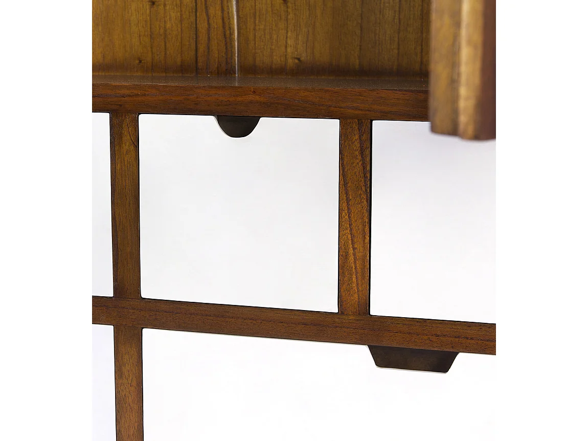 Vitrine 2 deuren 6 laden massief hout van mindi Kretos 105 cm