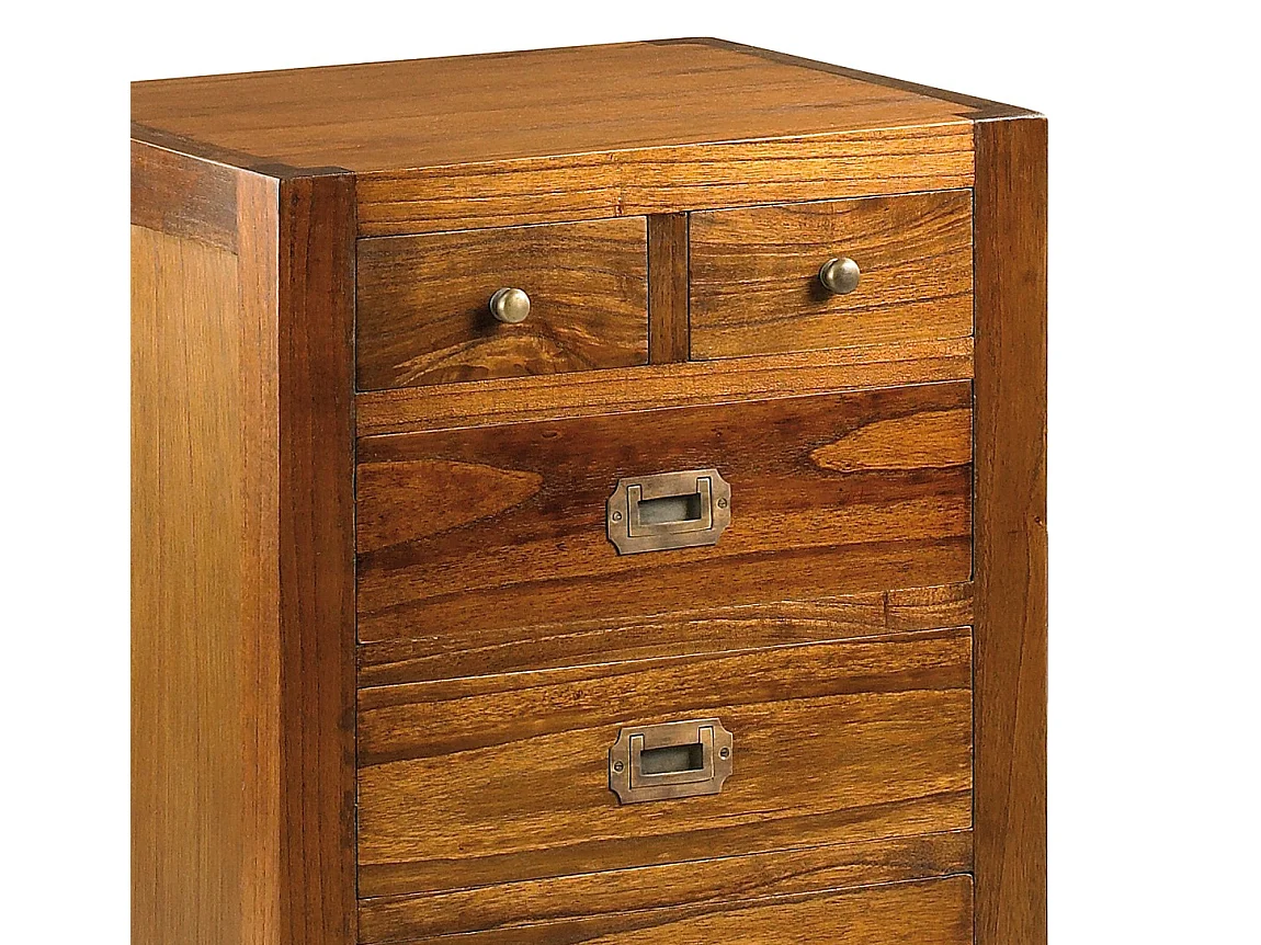 Rangement en bois massif de Mindy 5 tiroirs Orka 50cm