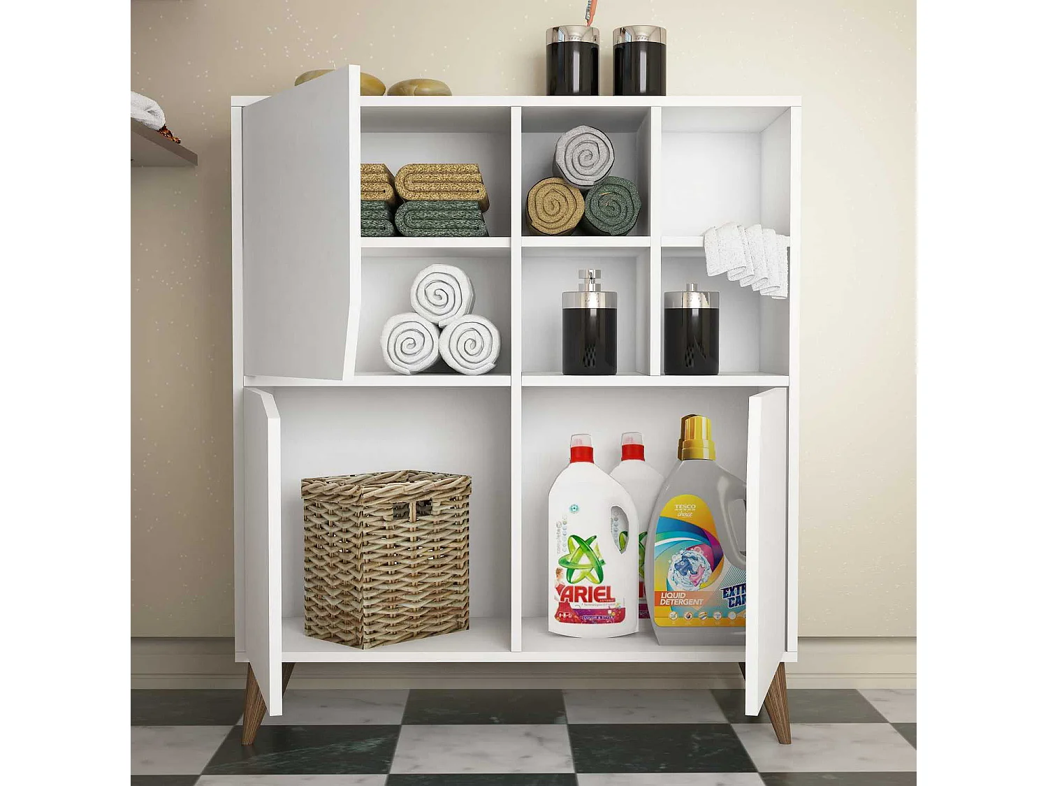 Armoire polyvalente blanche Vivaly 100cm