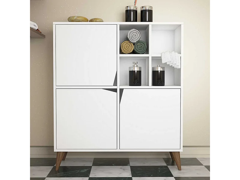 Armoire polyvalente blanche Vivaly 100cm