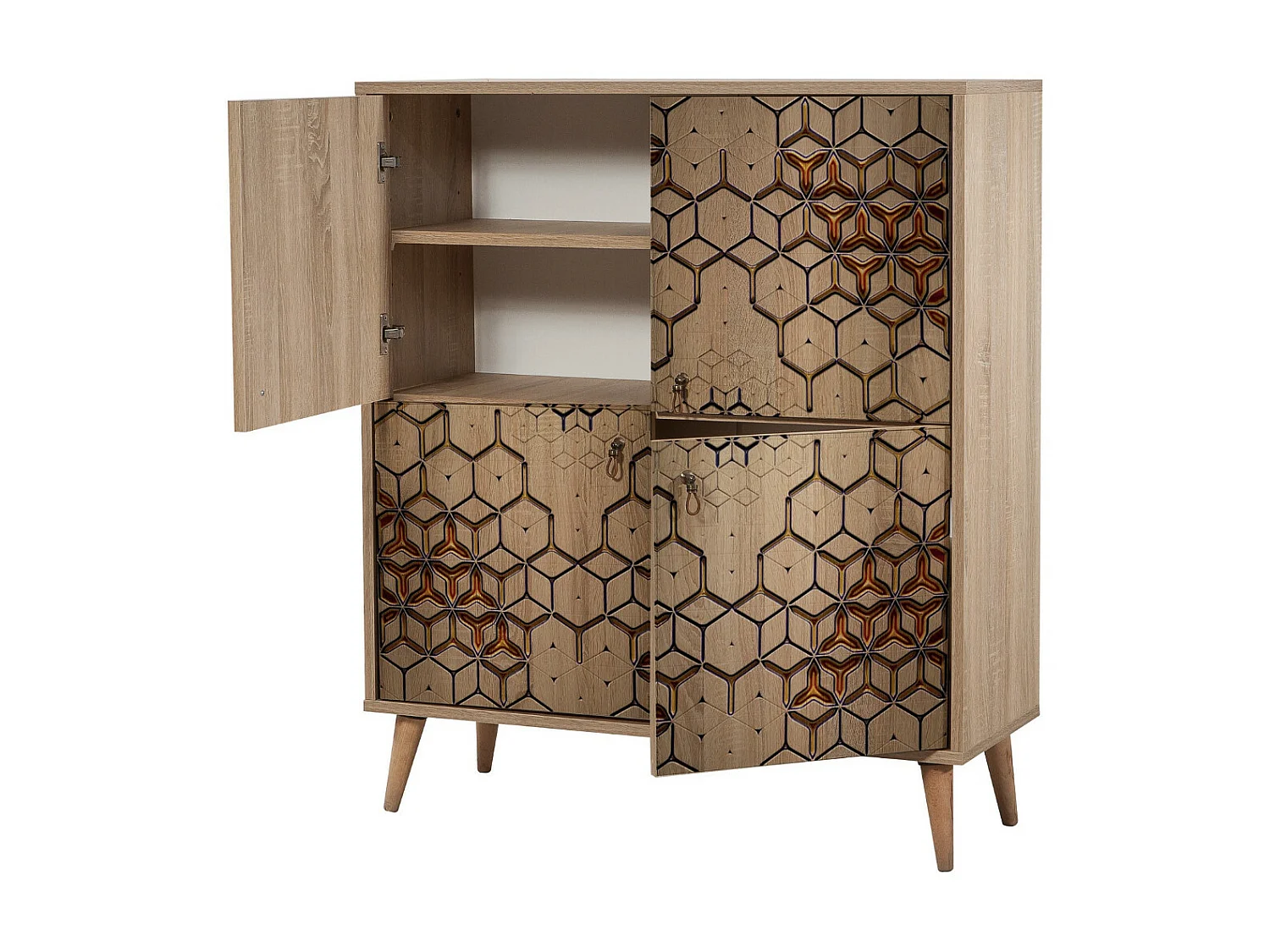 Kiza 720 lichte houten lattenbodem met 4 deuren