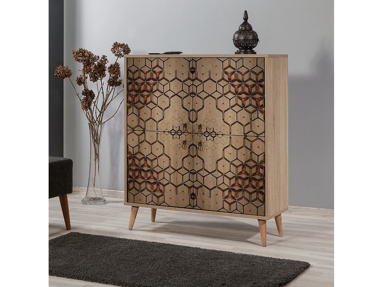 Kiza 720 lichte houten lattenbodem met 4 deuren