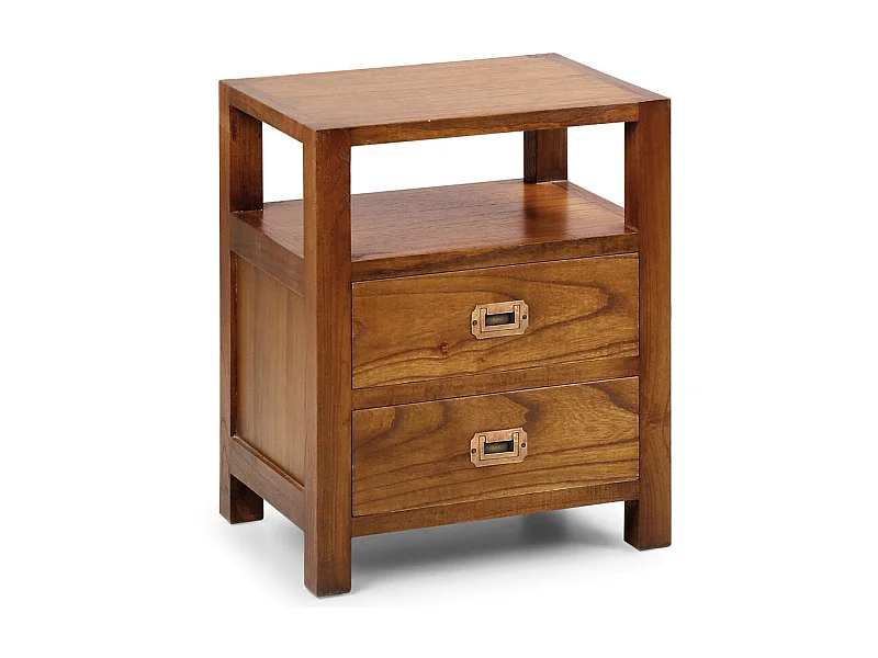 Rangement en bois massif de Mindy 2 tiroirs Orka 50cm