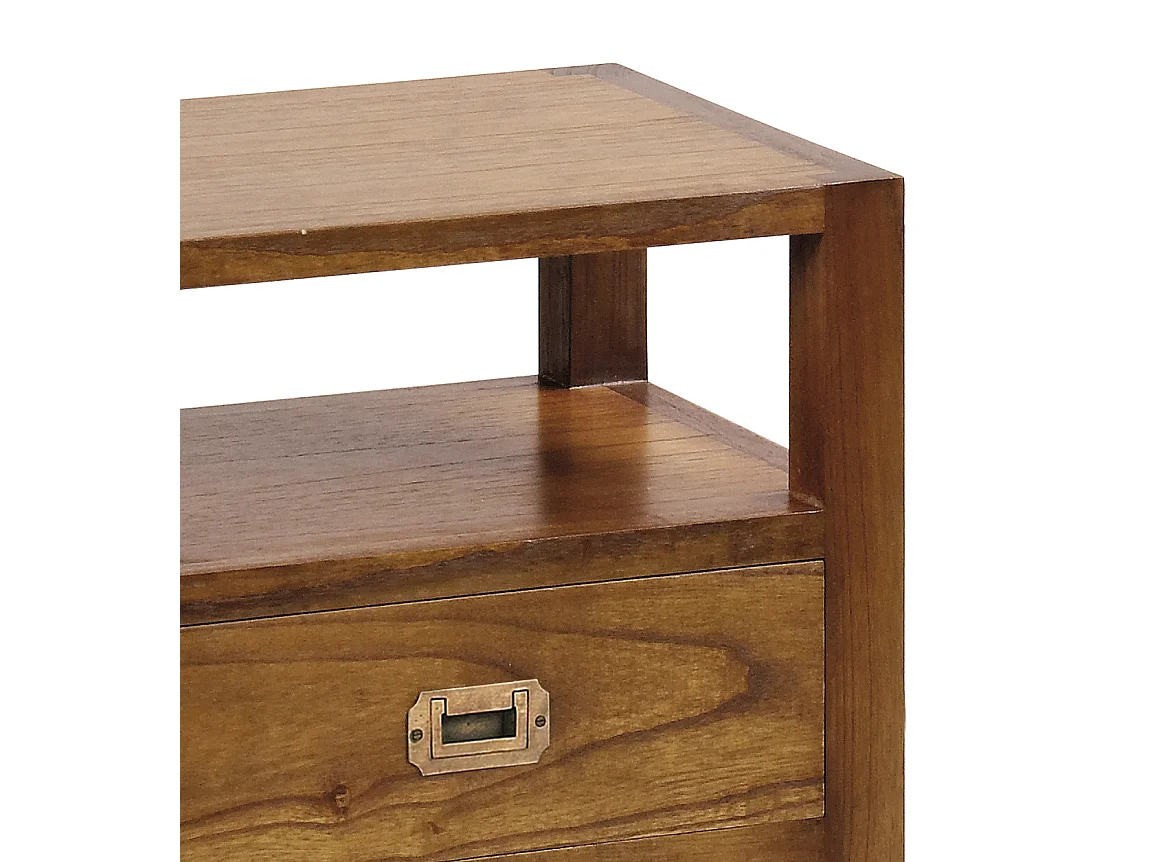 Rangement en bois massif de Mindy 2 tiroirs Orka 50cm