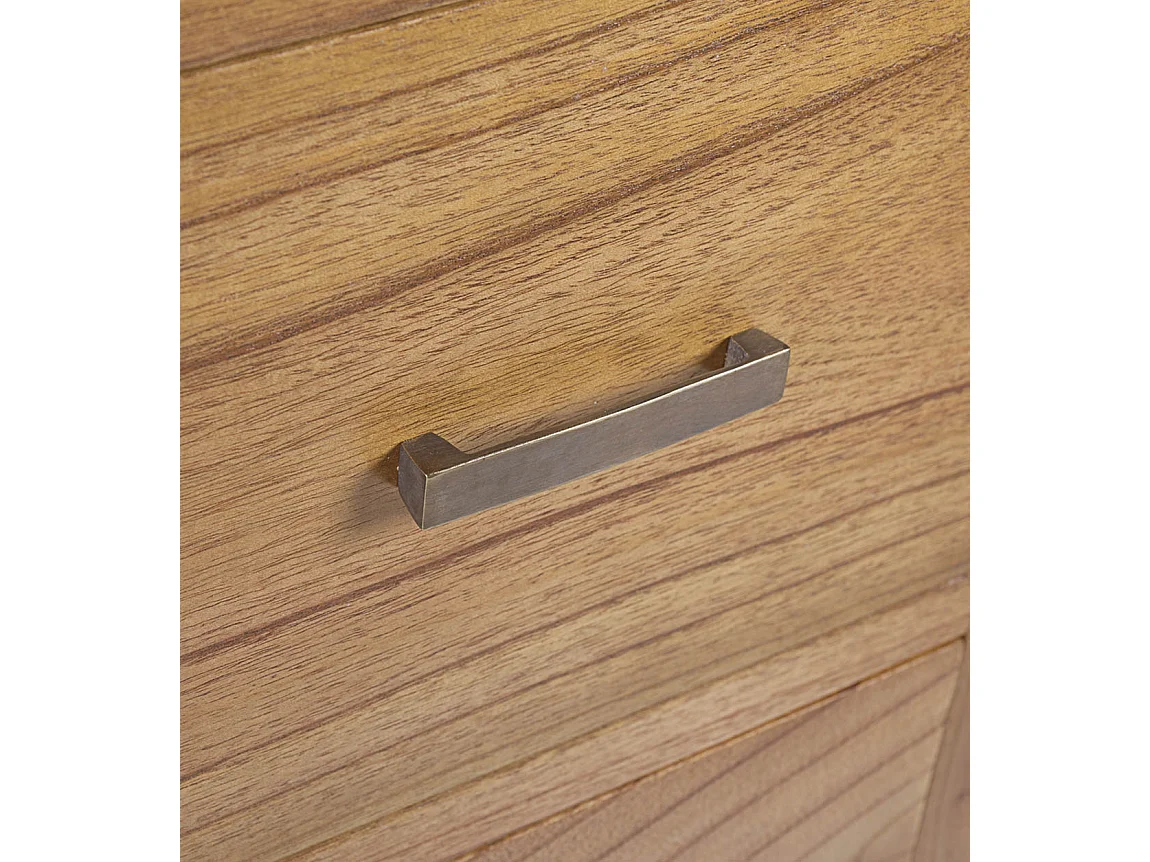 Cómoda Mindy de madera maciza clara 5 cajones Zandhu 180 cm