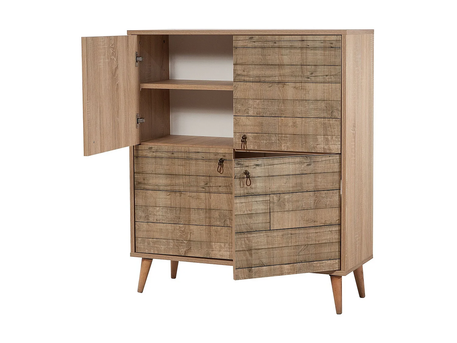 Kiza 728 lichte houten lattenbodem met 4 deuren