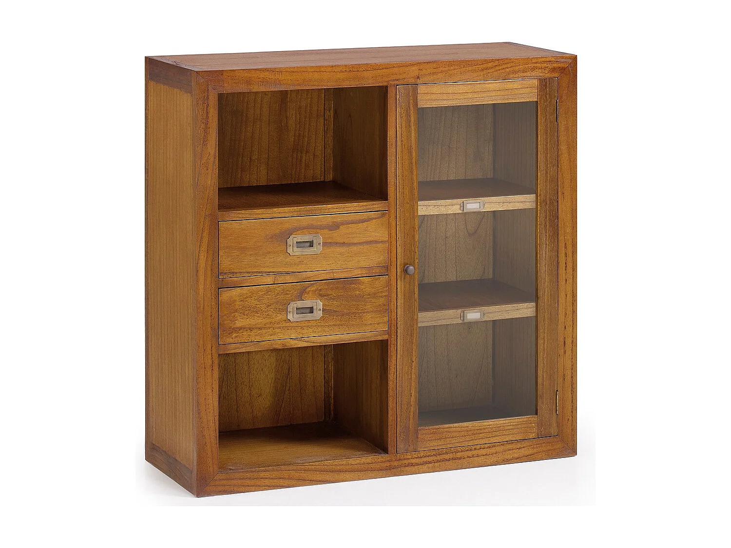 Commode en bois massif de Mindy 1 porte 2 tiroirs Orka 90cm