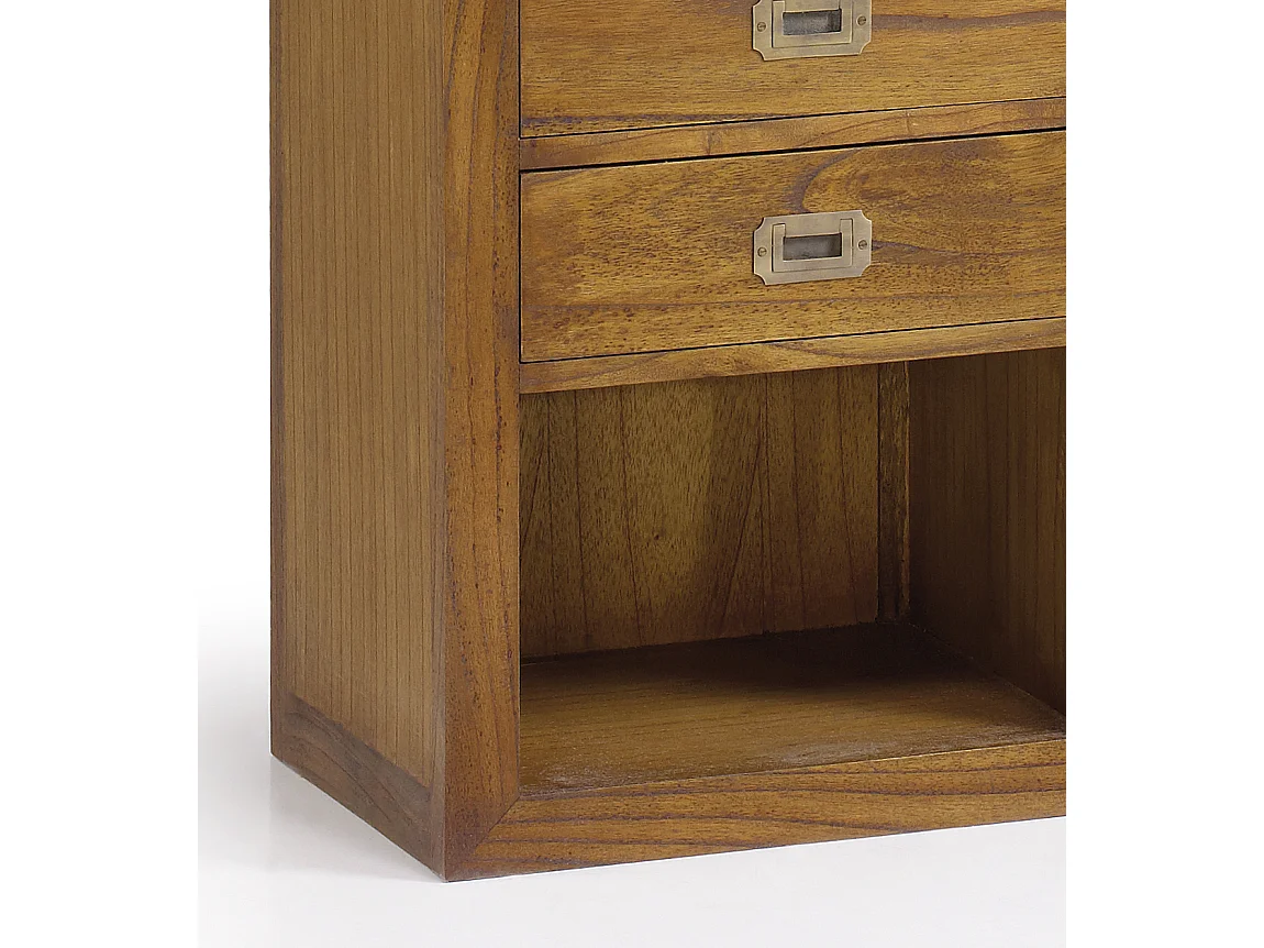 Commode en bois massif de Mindy 1 porte 2 tiroirs Orka 90cm