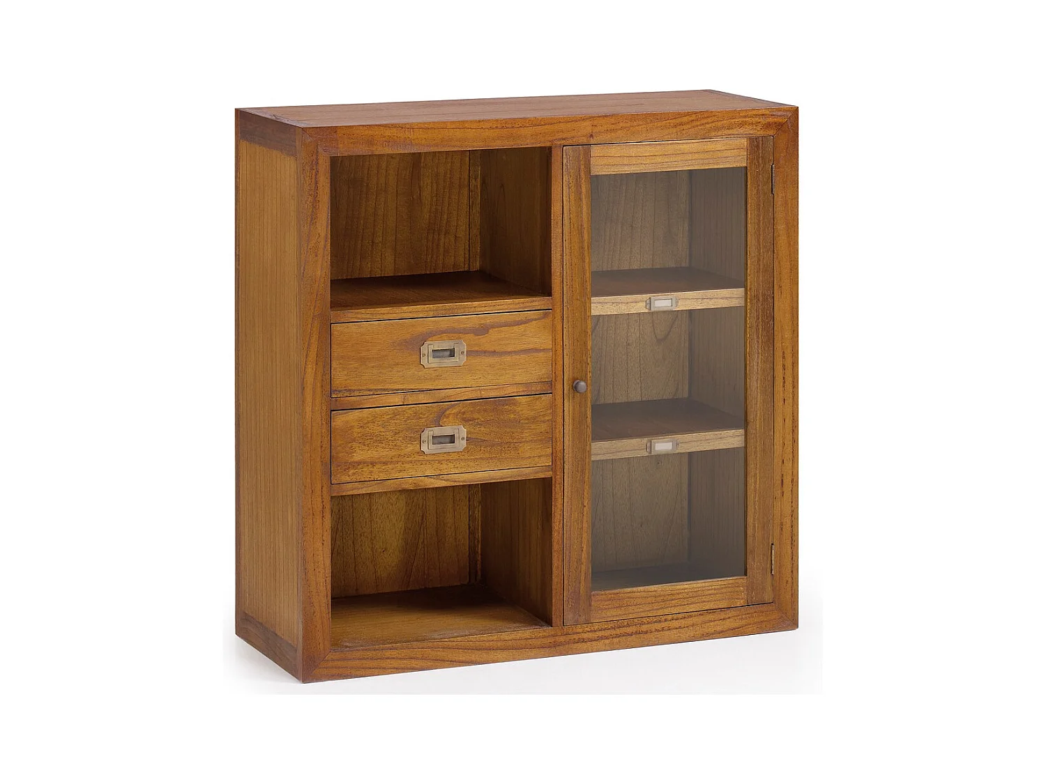 Commode en bois massif de Mindy 1 porte 2 tiroirs Orka 90cm
