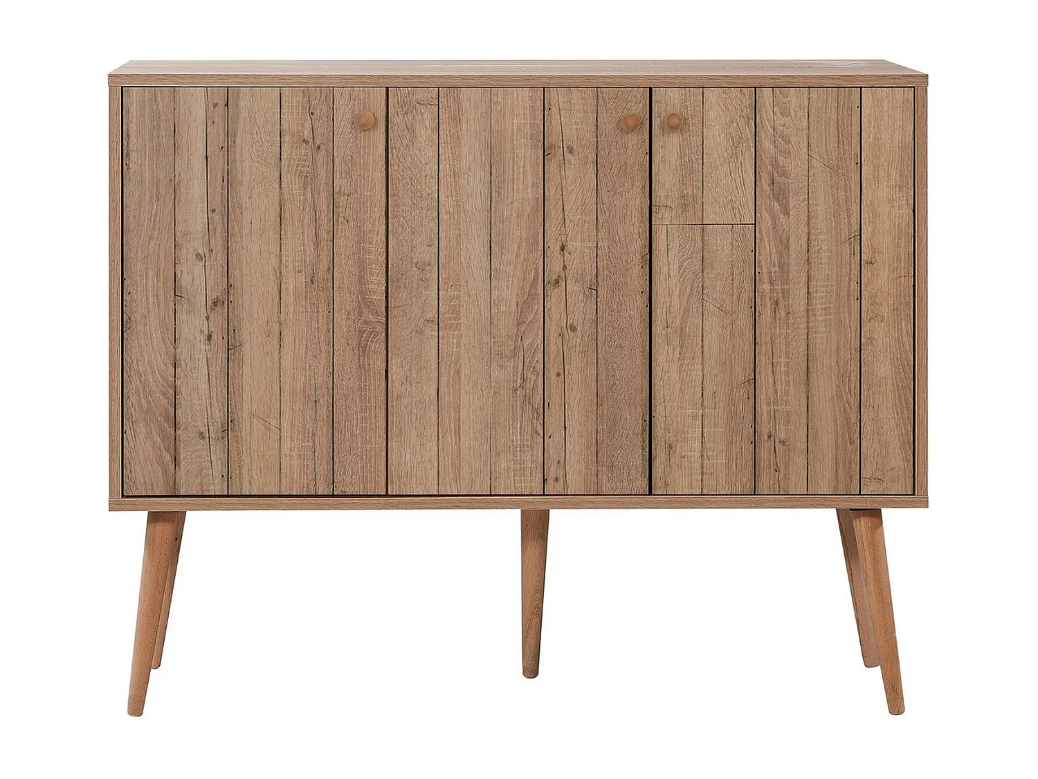 Commode 3 portes en bois clair Kiza 728