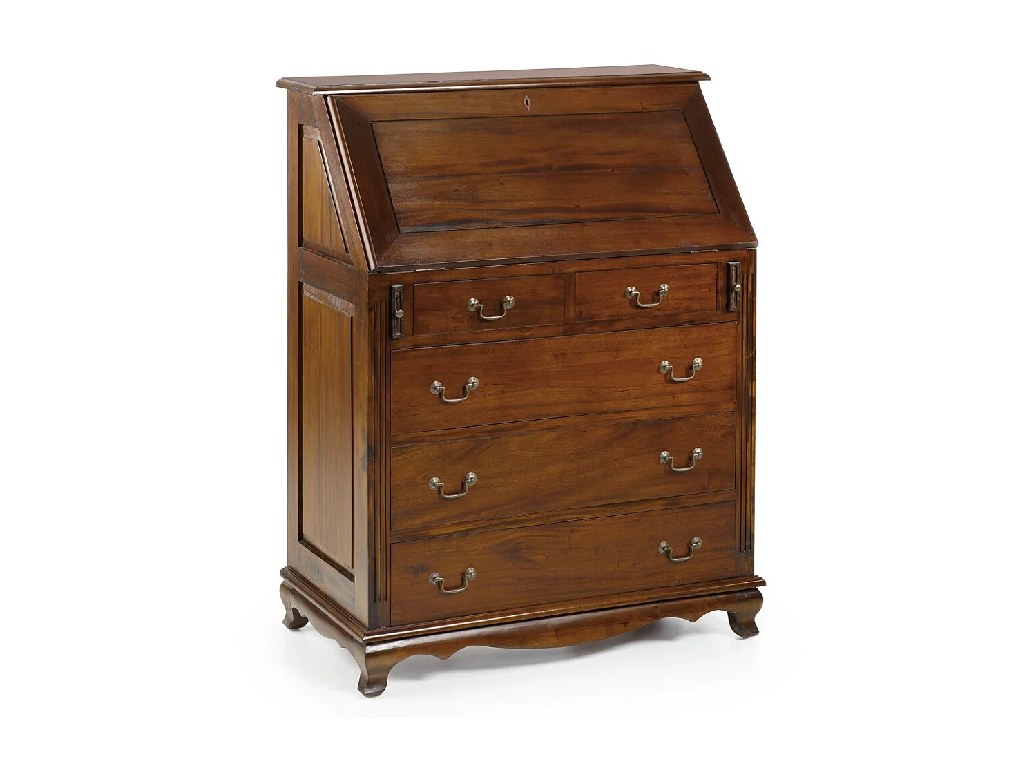 Commode bureau en bois d'acajou marron Castle 90cm