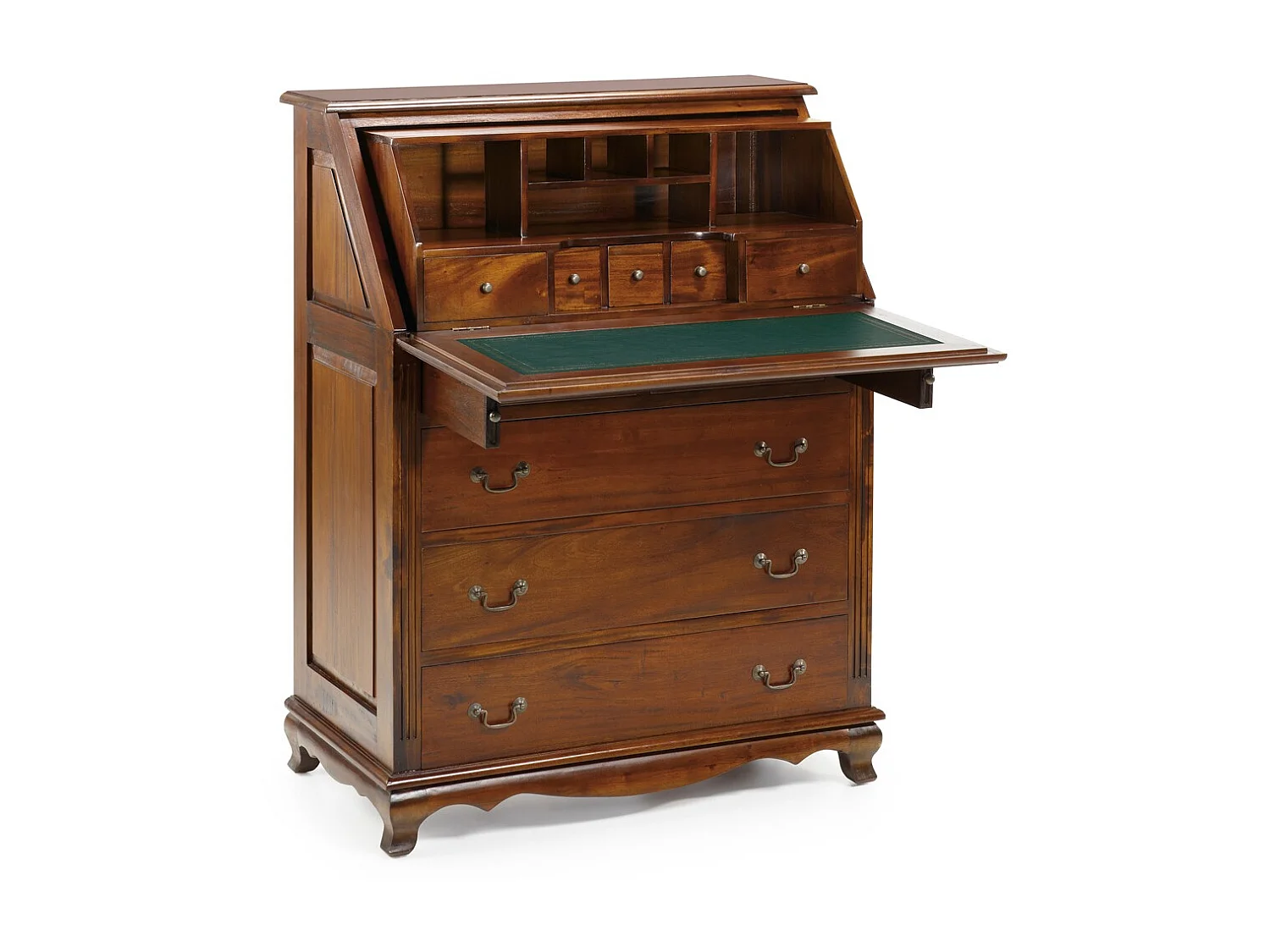 Commode bureau en bois d'acajou marron Castle 90cm