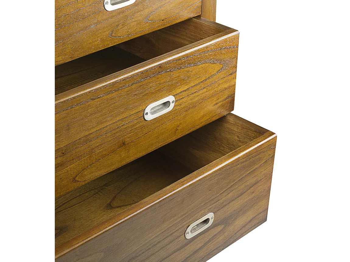 Commode haute en bois massif de Mindy 8 tiroirs Sotchy 100cm