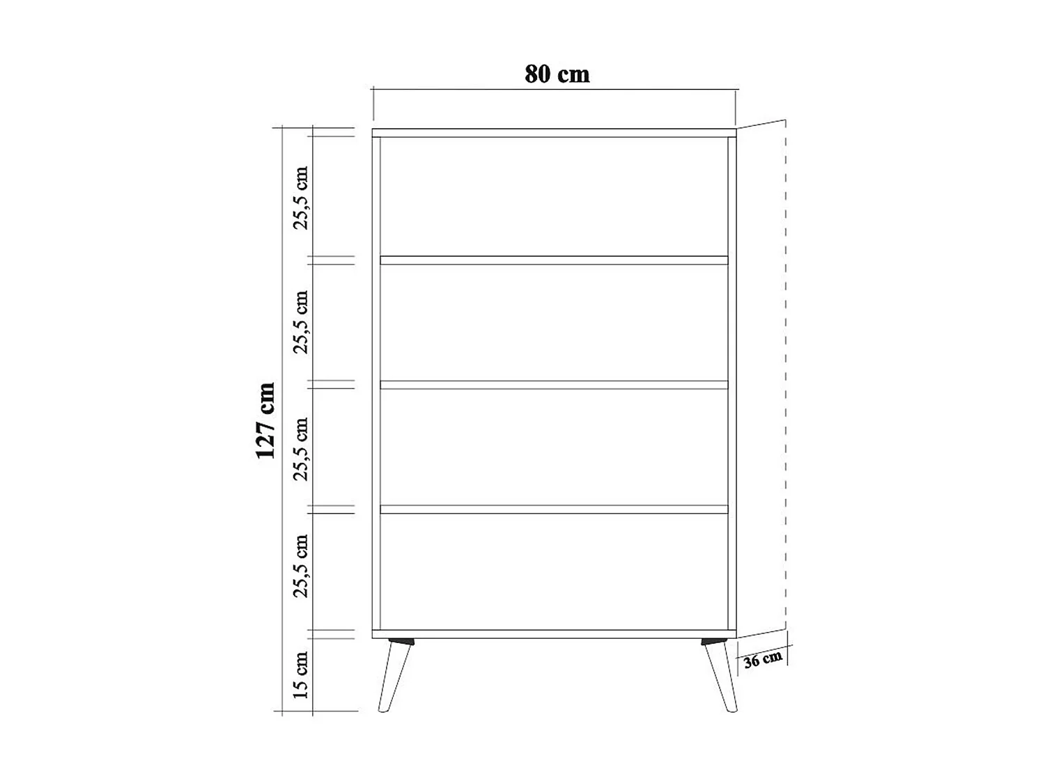 Commode haute 2 portes en bois clair et multicouleurs Kiza 726