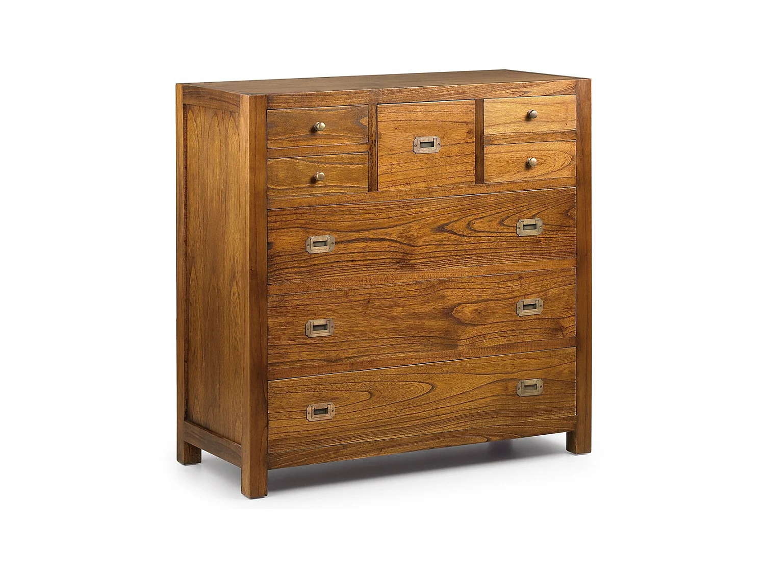 Commode en bois massif de Mindy 8 tiroirs Orka 100cm