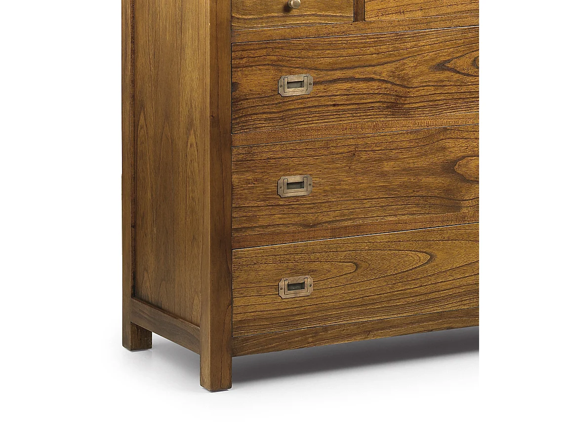 Commode en bois massif de Mindy 8 tiroirs Orka 100cm