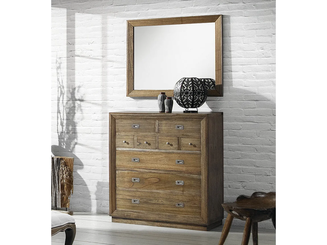 Commode Mazari en bois massif de Mindy – Élégance naturelle et artisanale