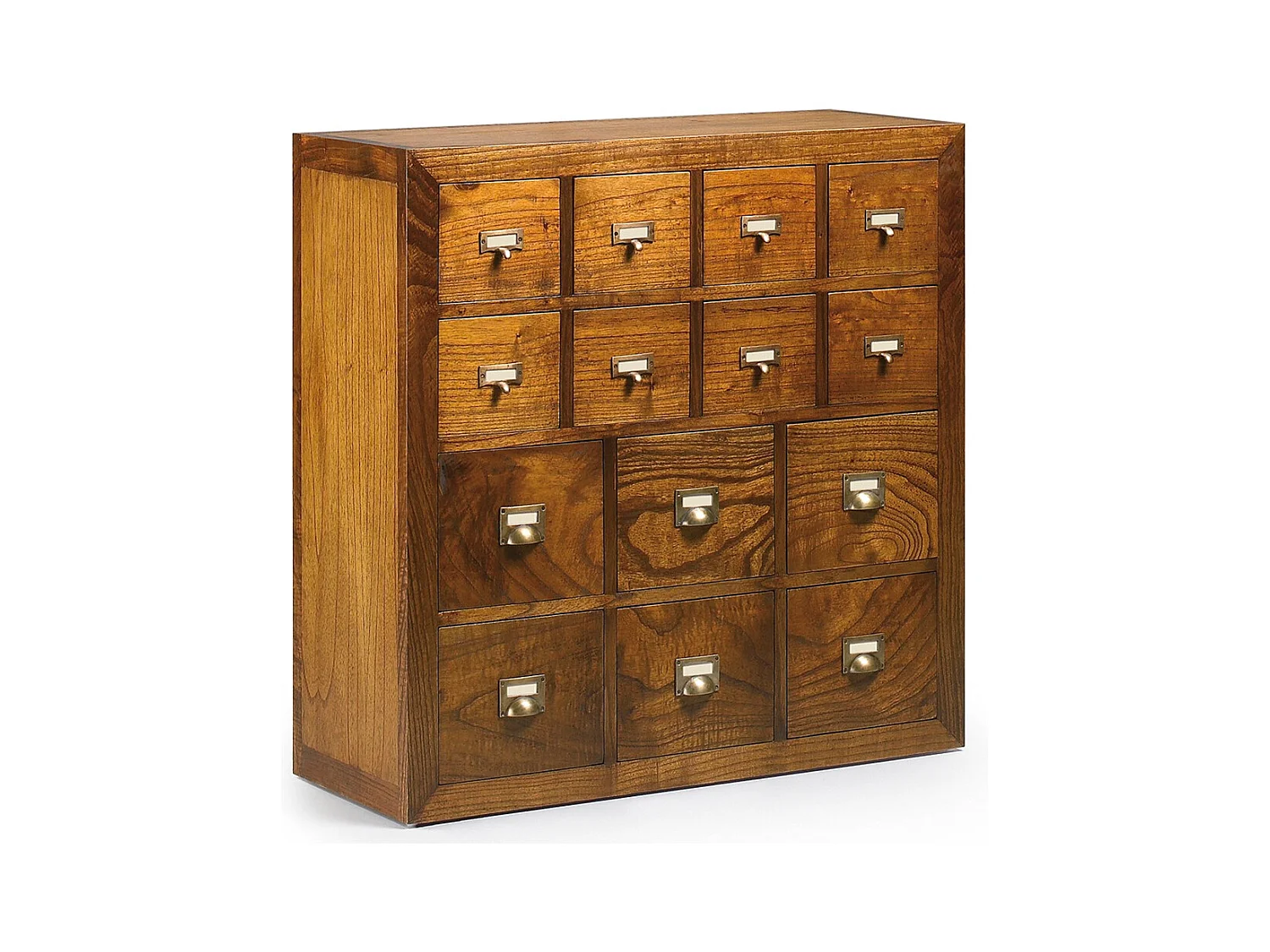 Commode en bois massif de Mindy 14 tiroirs Orka 90cm