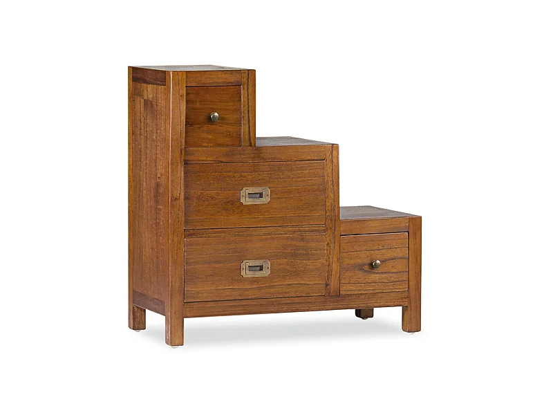 Mueble escalera izquierdo Mindy madera maciza 1 cajón Orka 70 cm