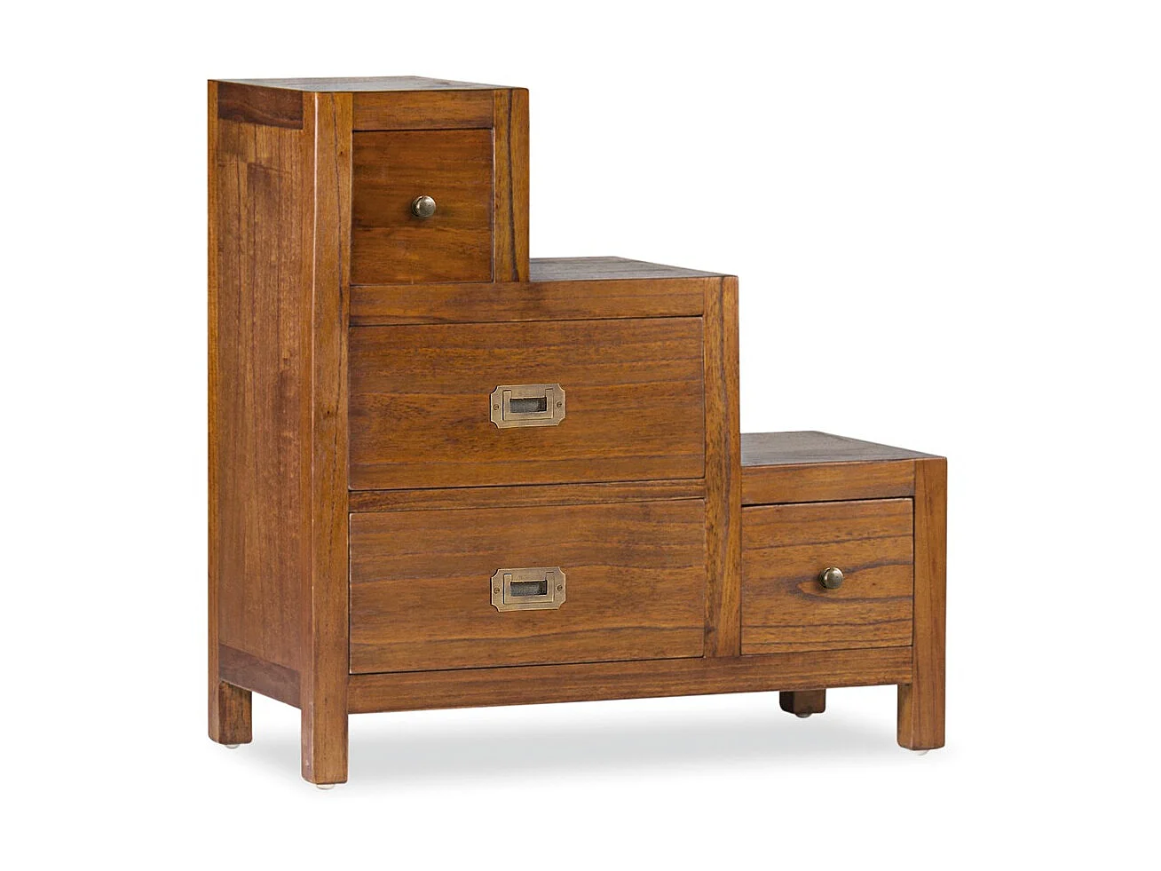 Meuble de rangement escalier gauche en bois massif de Mindy 1 tiroir Orka 70cm