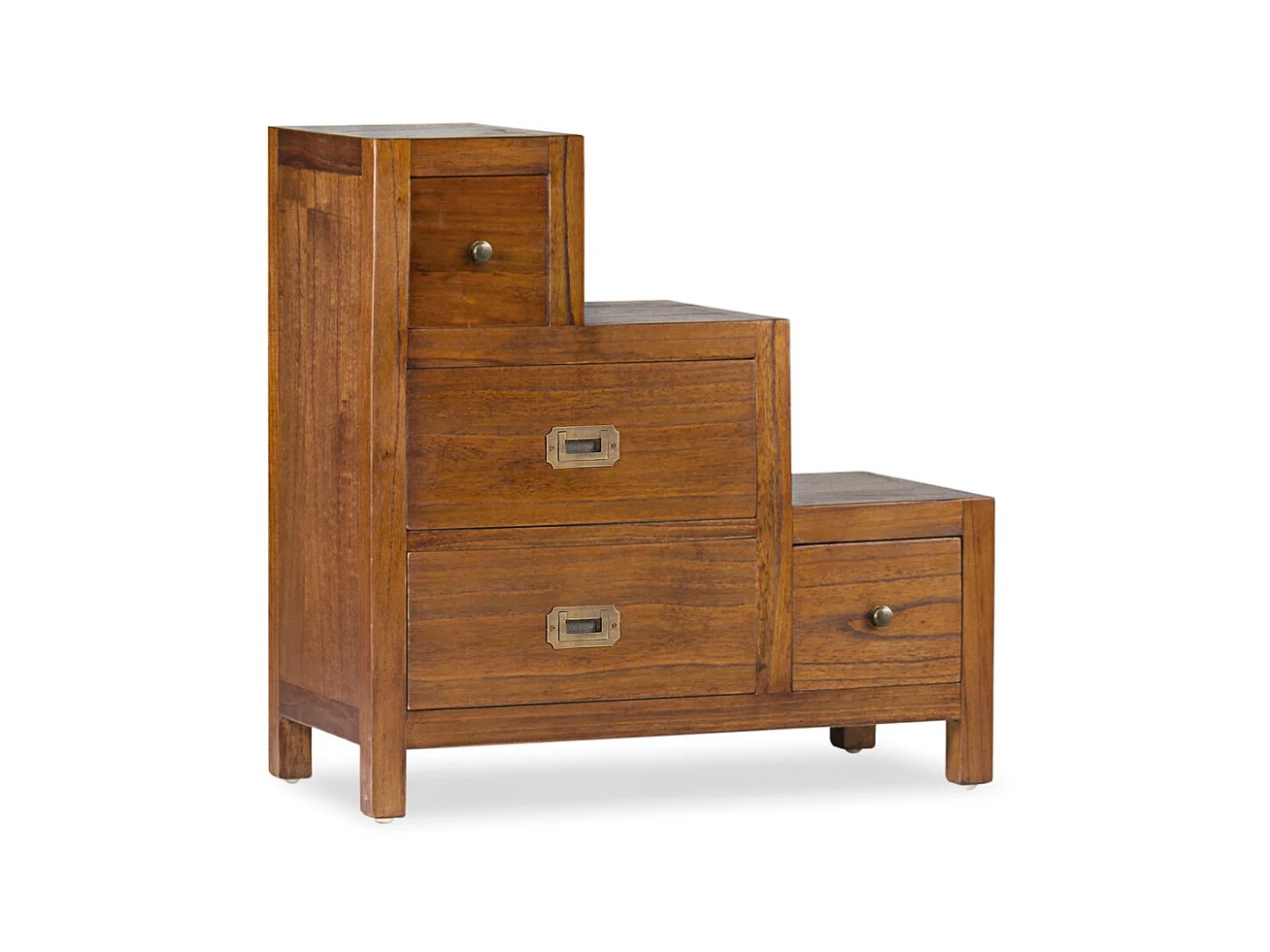 Meuble de rangement escalier gauche en bois massif de Mindy 1 tiroir Orka 70cm