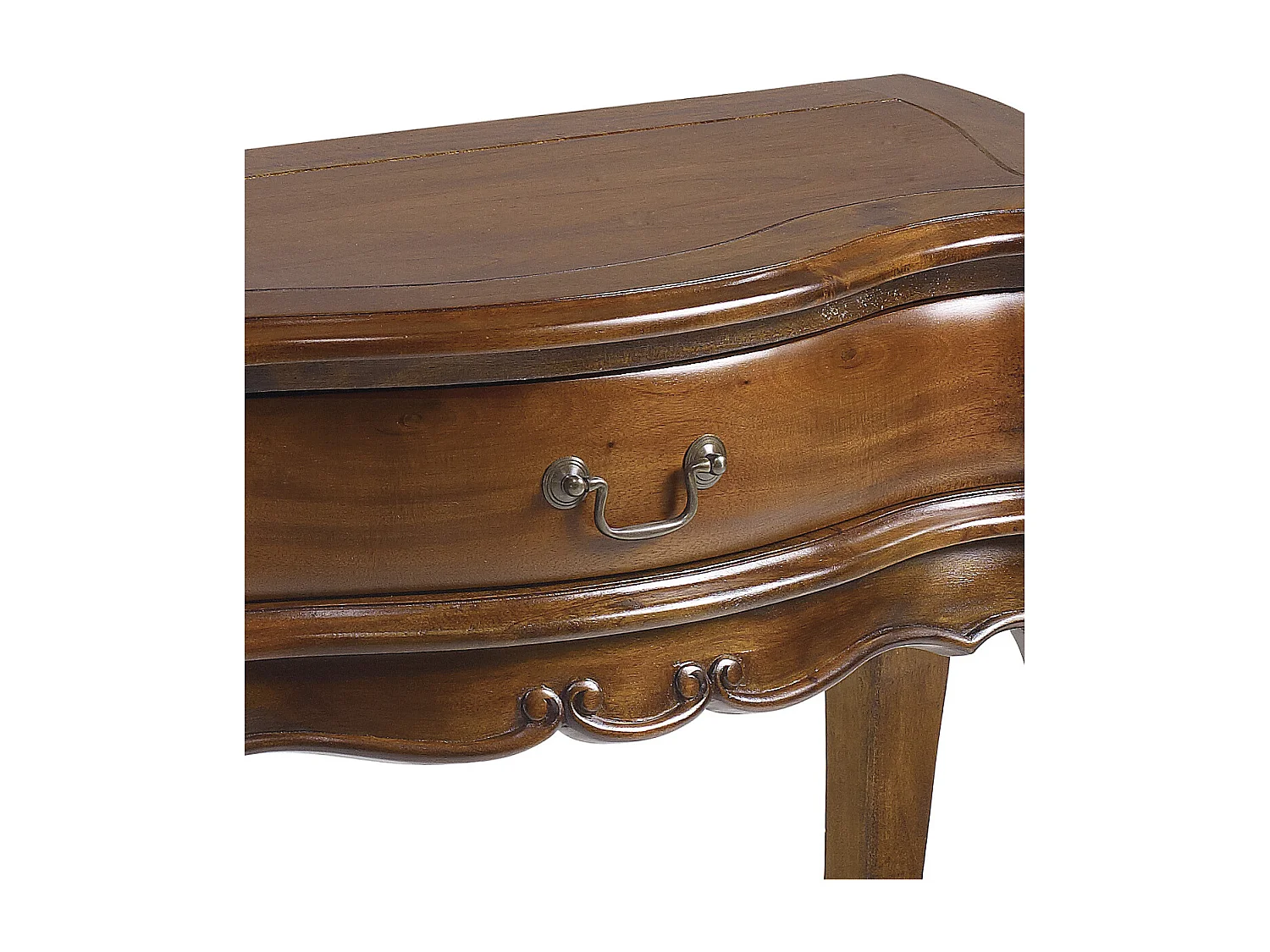 Console en bois d'acajou marron 1 tiroirs Castle 87cm