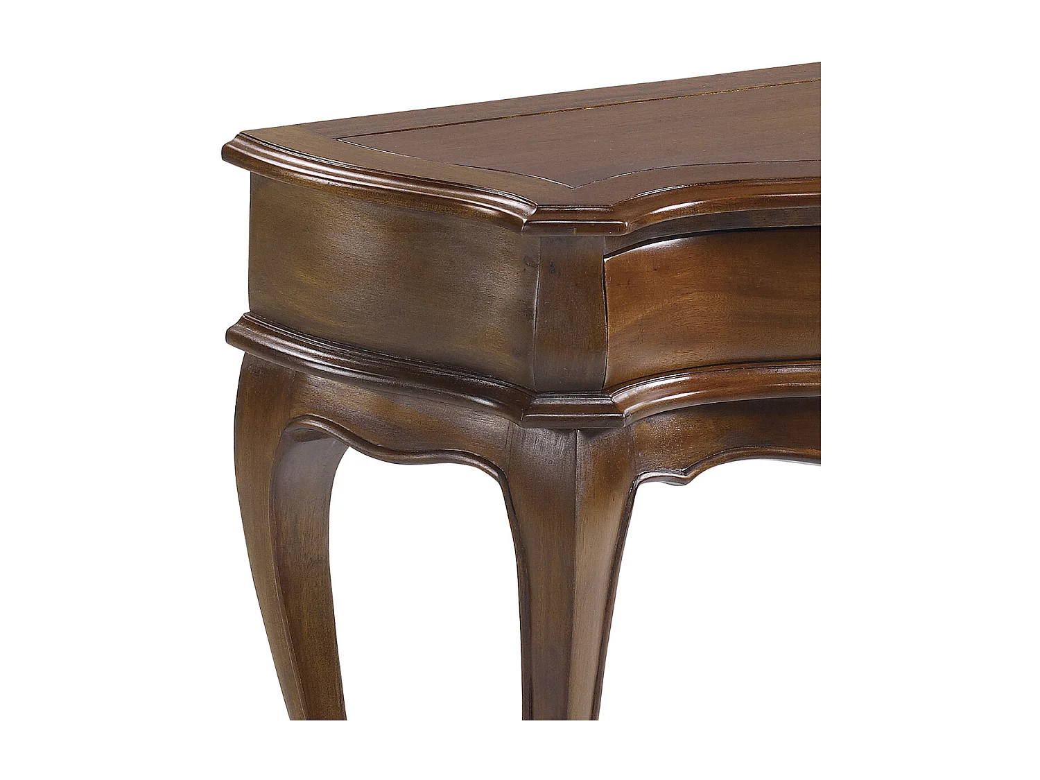 Console en bois d'acajou marron 1 tiroirs Castle 87cm