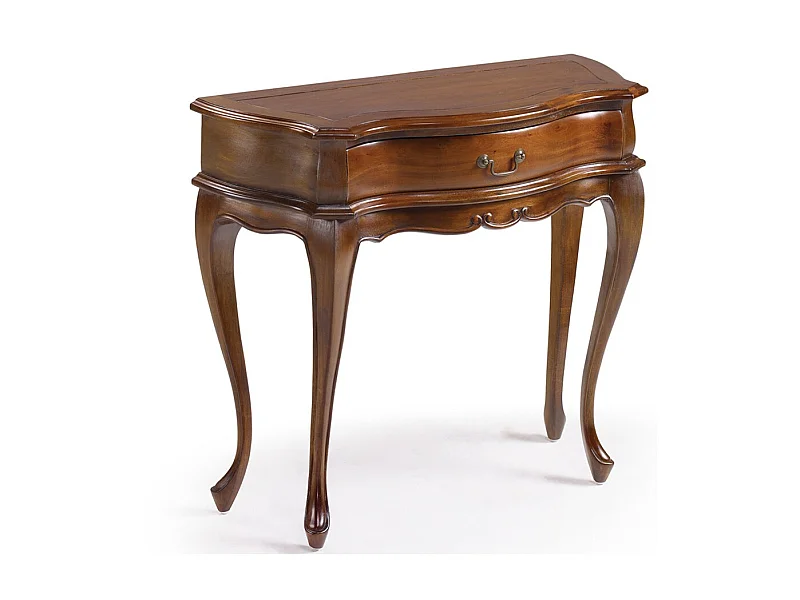 Console en bois d'acajou marron 1 tiroirs Castle 87cm