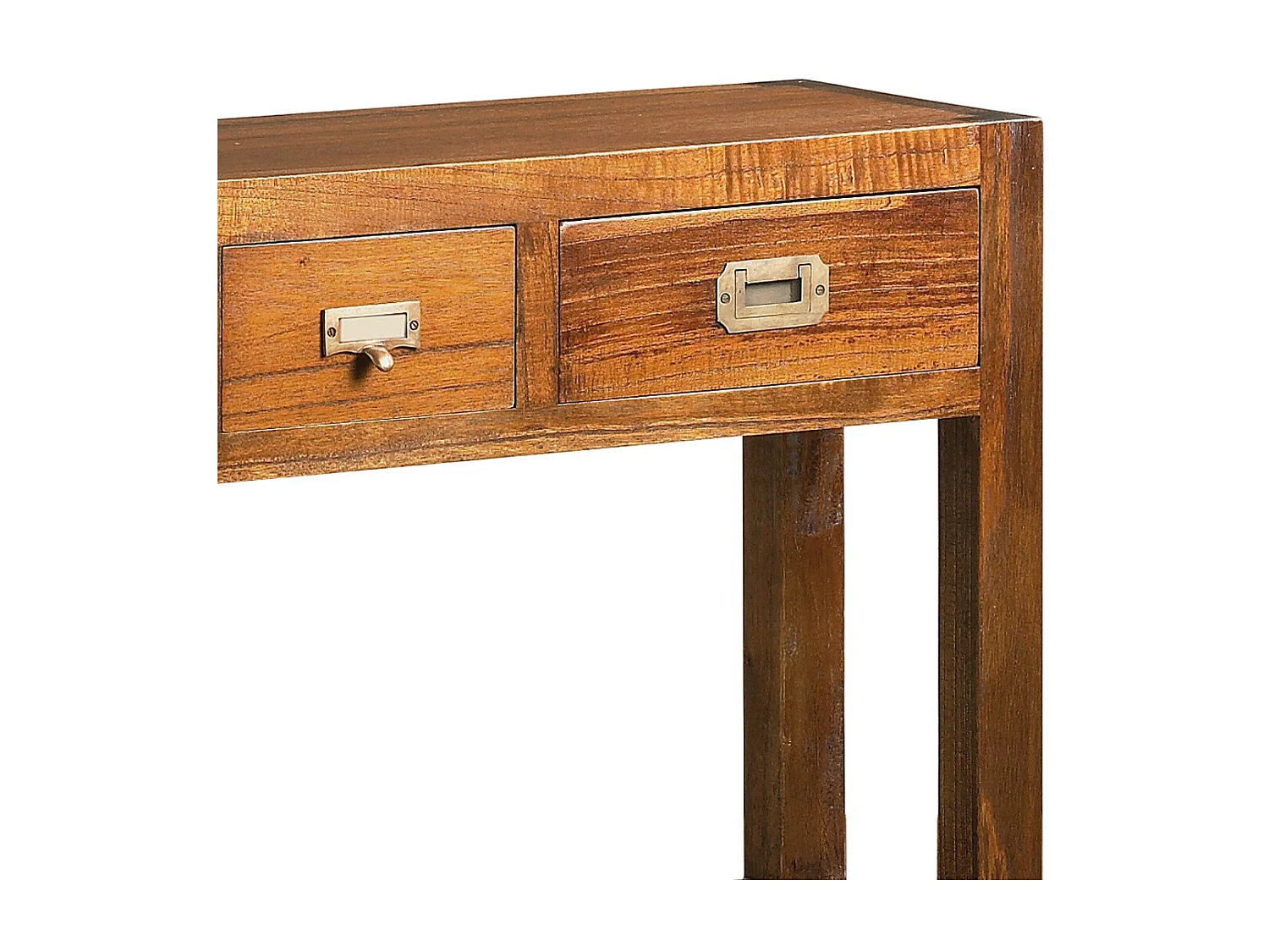 Console en bois massif de Mindy 3 tiroirs 1 tablette Orka 95cm