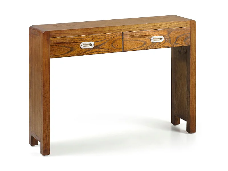 Console en bois massif de Mindy 2 tiroirs Sotchy 110cm