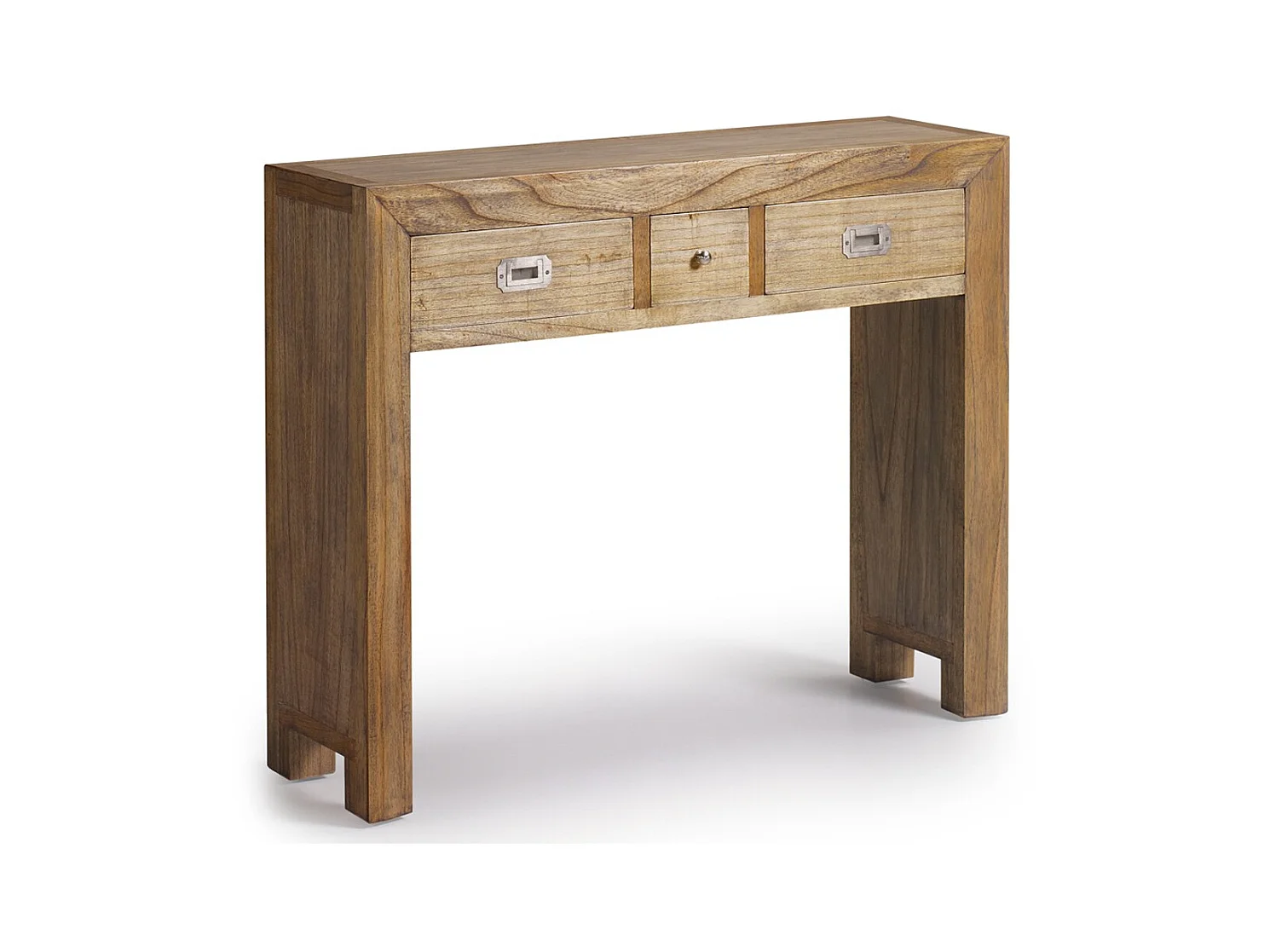 Mindy massief houten console naturel 3 laden Mazari 100 cm