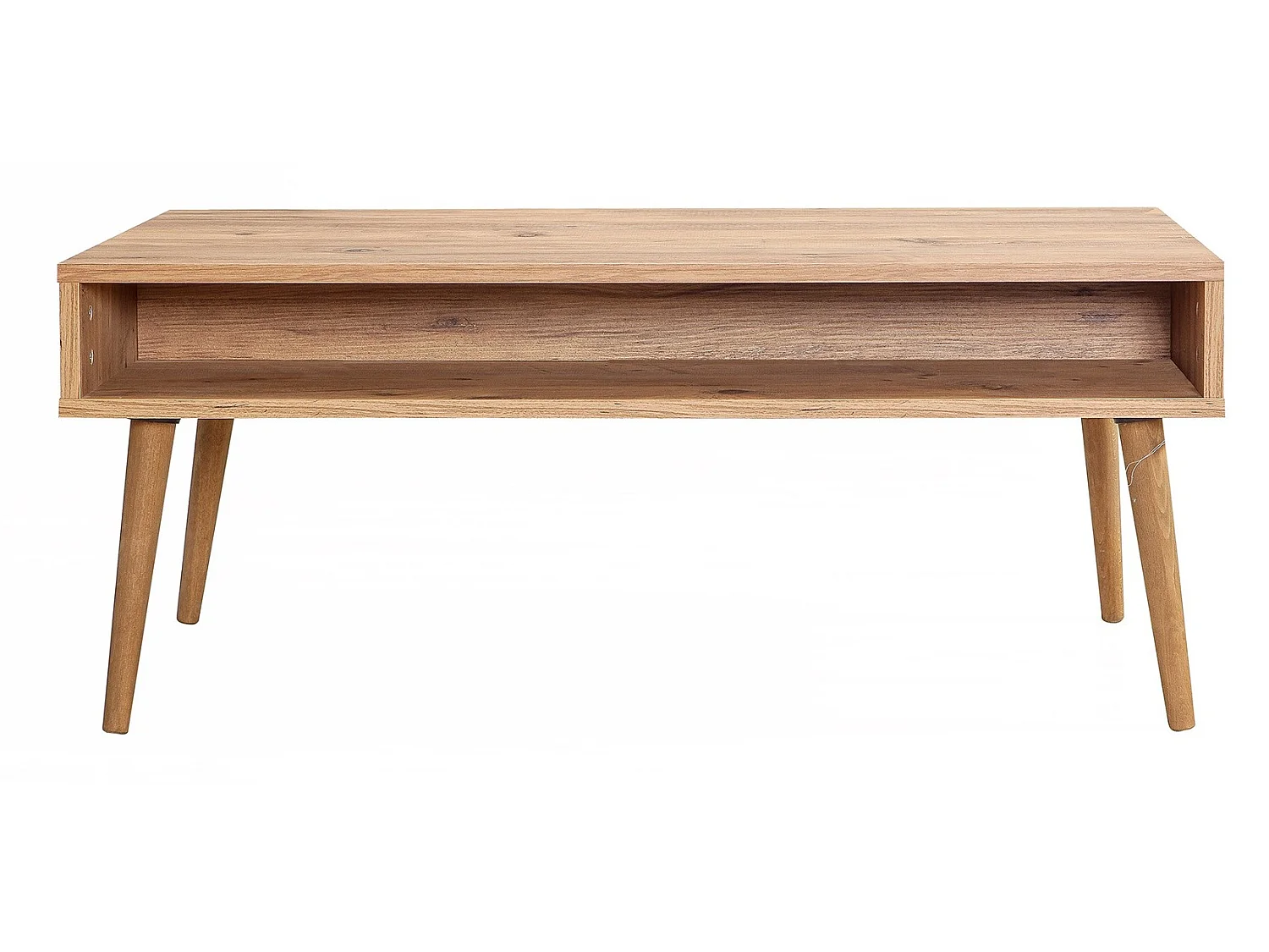 Table basse en bois clair originale avec niche Kiza 731