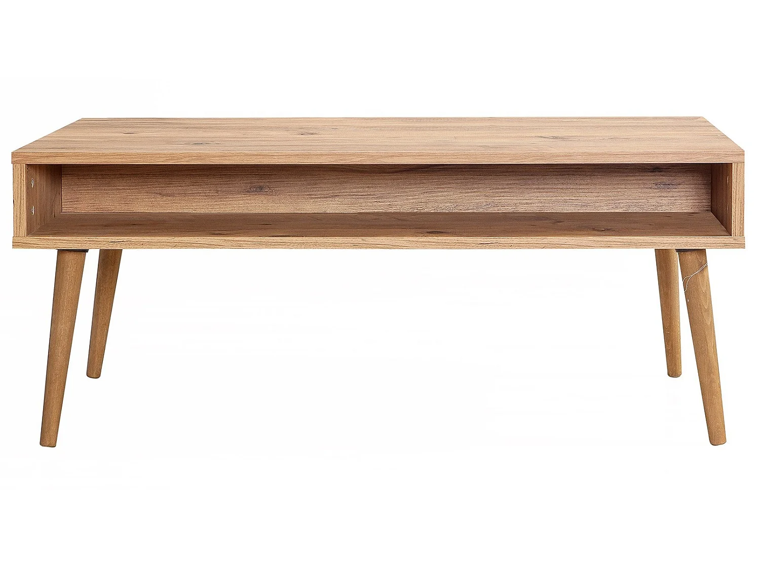 Lichthouten salontafel met nis Kiza 727