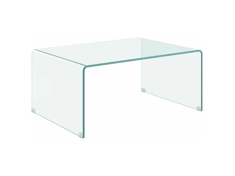Table basse verre trempé transparent Sontarne 110cm