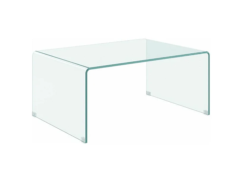 Table basse verre trempé transparent Sontarne 110cm
