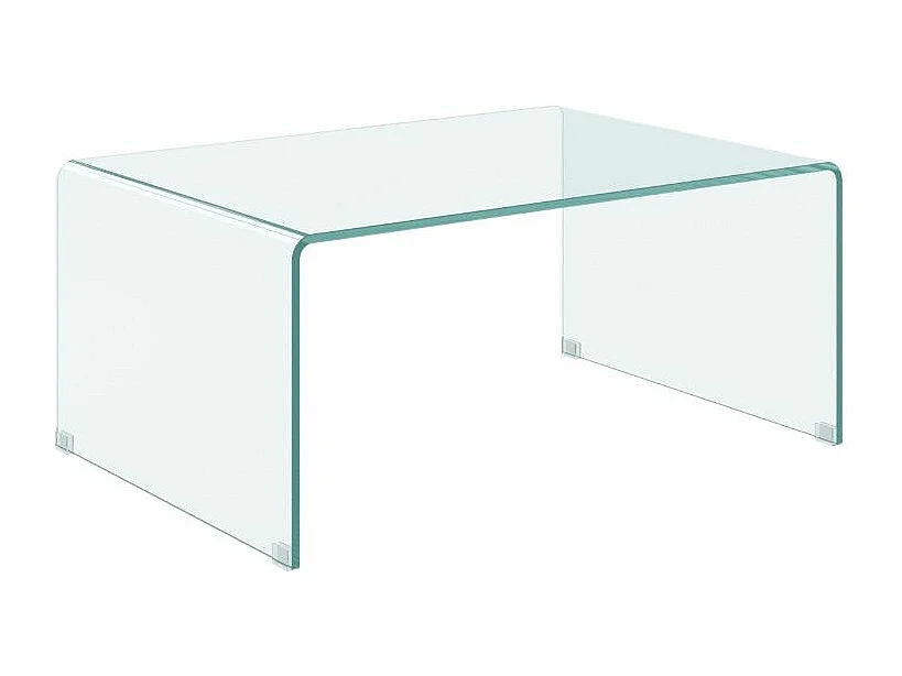 Table basse verre trempé transparent Sontarne 110cm